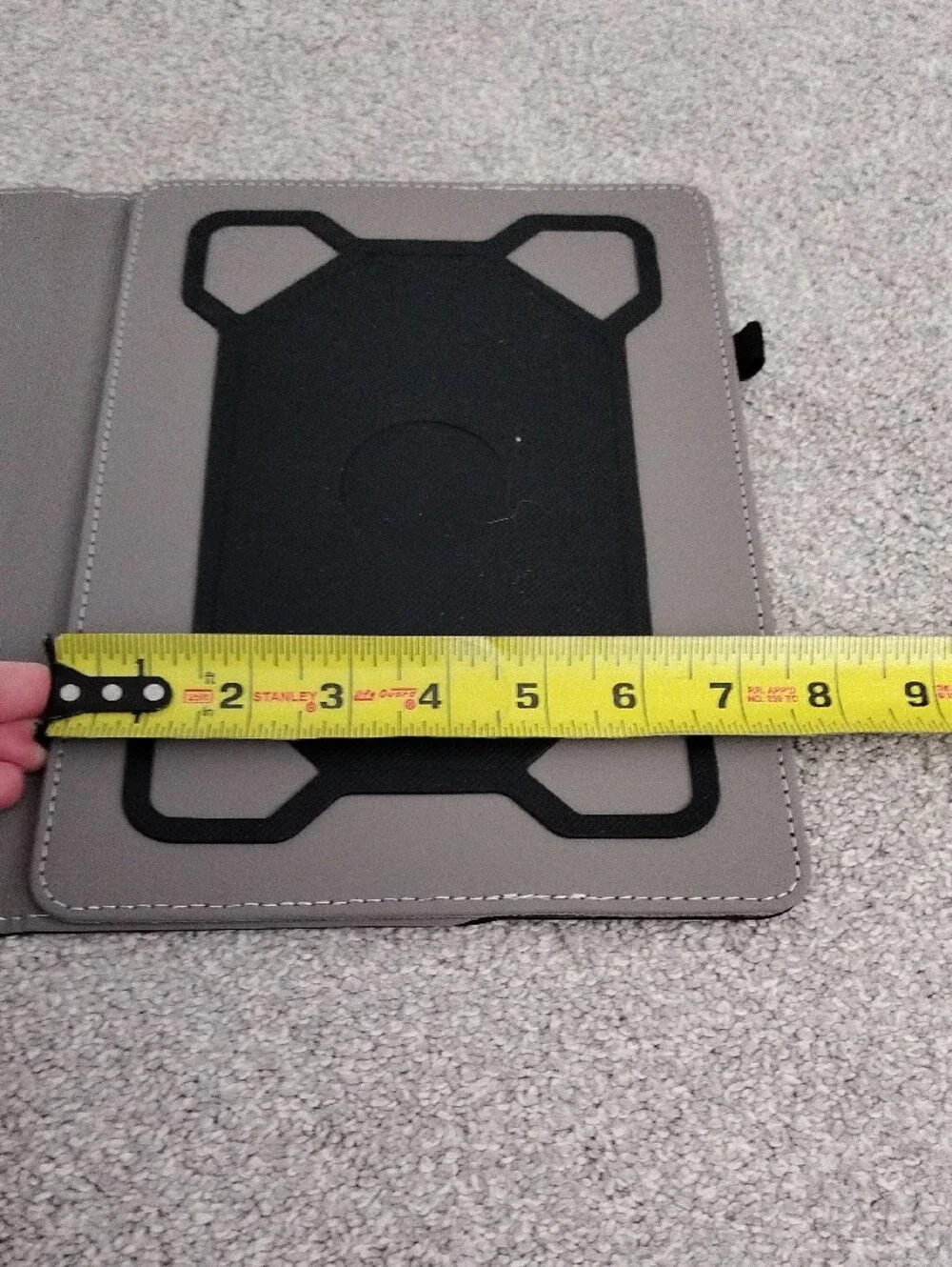 Black Tablet Folio Case with Pen Loop - Black